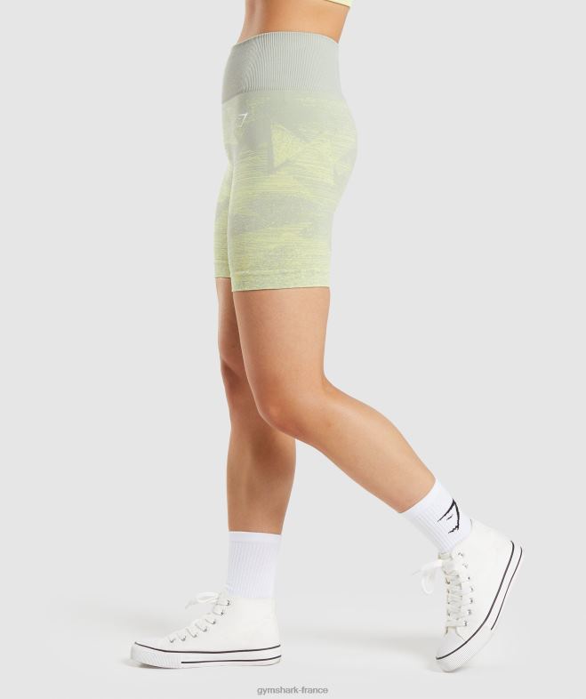 Gymshark adapter un short sans couture ombré triangle | imprimé gris taupe femmes 6HF2887